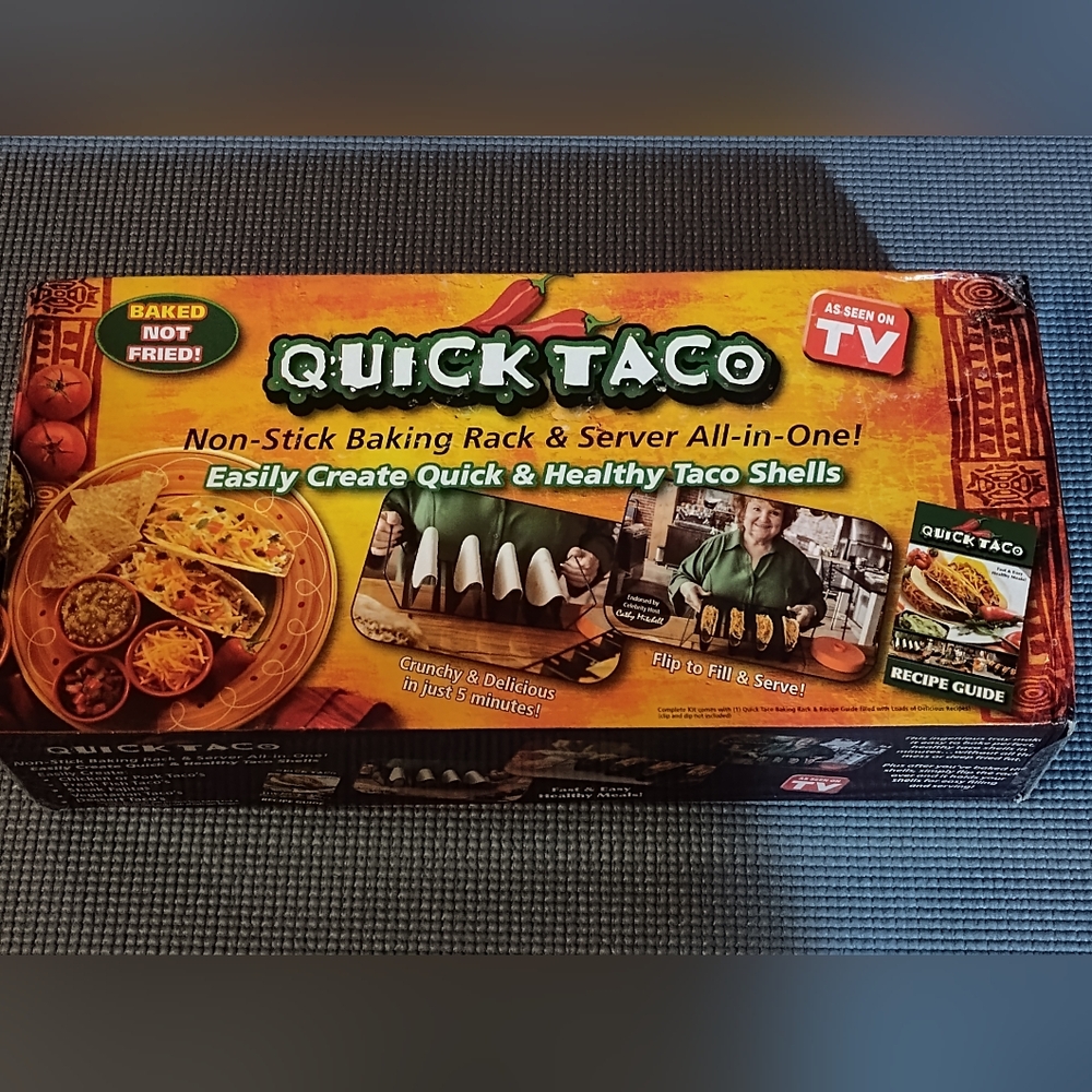 As Seen On TV Quick Taco Non-Stick Baking Rack - Black and Red